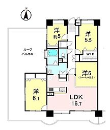 チサンマンション鶴見坦 3LDKの間取図画像