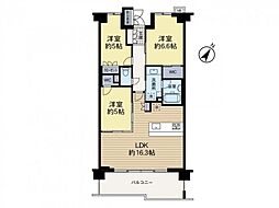 ライフレビュー川崎久地グランヒル 3LDKの間取図画像