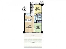 グリーンキャピタル向ケ丘遊園 1SLDKの間取図画像