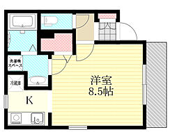 阪急宝塚本線 三国駅 徒歩6分の賃貸アパート 2階1Kの間取り
