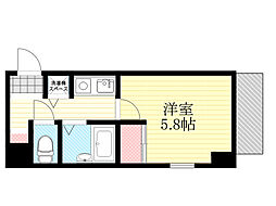 シティライフディナスティ新大阪 1Kの間取図画像
