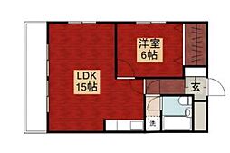 ライオンズマンション不動前 1LDKの間取図画像
