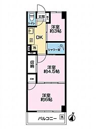 常盤台カーネル 3Kの間取図画像