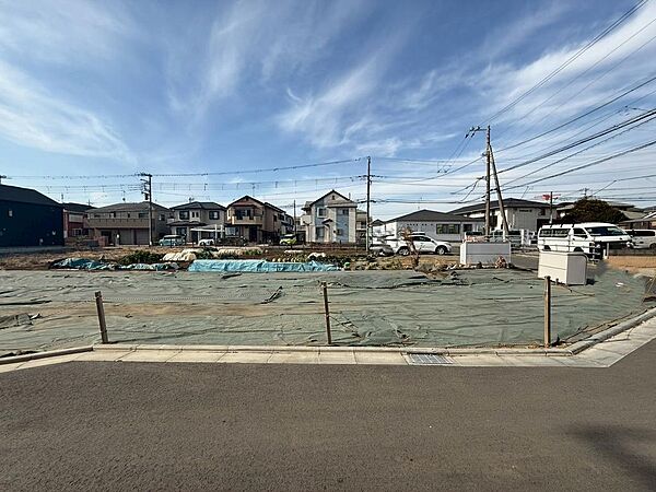 全5区画、30坪超えのゆとりあるお土地は建築条件無しにつき、お好きなハウスメーカー様で理想の住まいを実現していただけます。（2026年2月撮影）