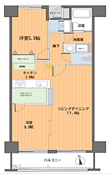 ダイアパレス稲毛2 2LDKの間取図画像