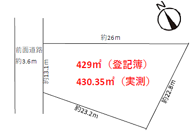 （公簿）429m2
