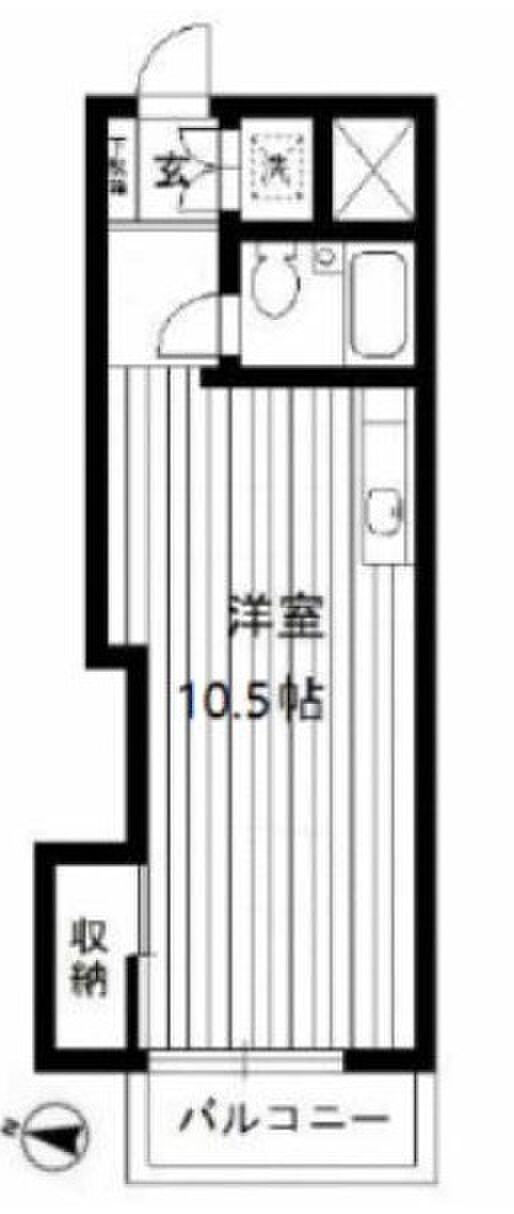 ライオンズマンション東長崎(1R) 3階の間取り