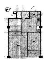 西荻窪第5コーポラス 2DKの間取図画像