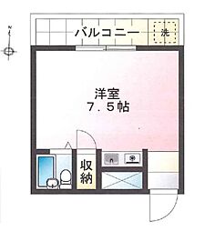 グレイス日暮里 ワンルームの間取図画像