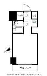 アルベルゴ上野 ワンルームの間取図画像