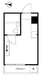 メゾン・ド・プラティーヌ ワンルームの間取図画像