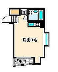 ニコーハイム北千住 ワンルームの間取図画像