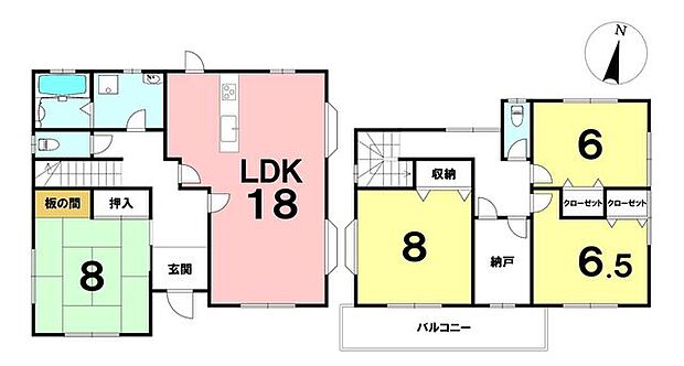 口細山　中古戸建(4SLDK)の間取り