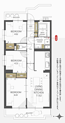 藤和シティコープ三郷 3LDKの間取図画像