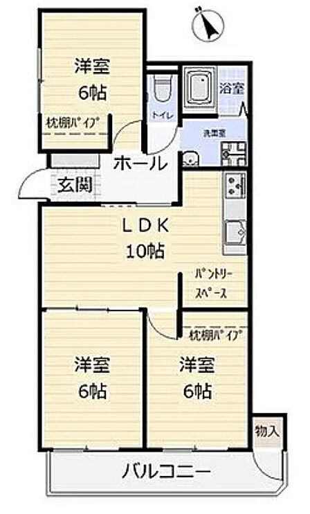 3LDK 間取り
