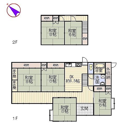 間取り 遠田郡美里町北浦字待江