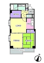 大町パーク・マンション 2SLDKの間取図画像