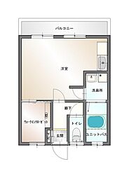 MARUICHISOU 3階ワンルームの間取り