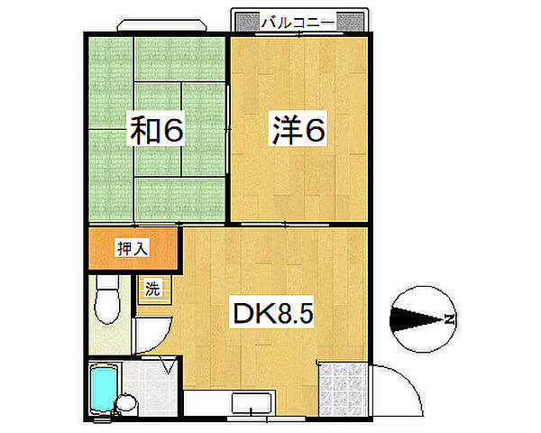 ハイツMT 102｜神奈川県横浜市港南区東永谷2丁目(賃貸アパート2DK・1階・39.74㎡)の写真 その2