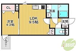間取図画像 1LDK
