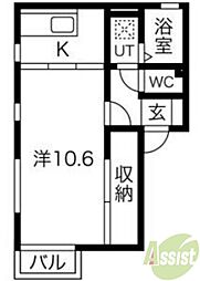 クライネブルーメ 1階/-