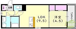 アーバンハイツ段上 1LDKの間取図画像