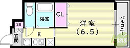 ハイツ北口 1Kの間取図画像
