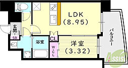 セレニテ甲子園プリエ 1LDKの間取図画像