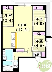 リブレメゾン下大市西町I 3LDKの間取図画像