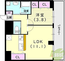 一○舘 1LDKの間取図画像