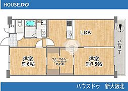 ルモン淡路東 2SLDKの間取図画像
