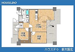 パラツィーナセシリア豊中 2LDKの間取図画像