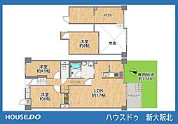 朝日プラザ豊中上野西 3LDKの間取図画像