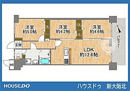 コスモシティ森林公園参番館 3LDKの間取図画像