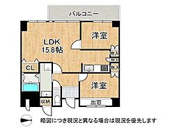サーパス宇治木幡 2LDKの間取図画像