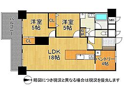 シャルマンコーポ第2瀬田 2SLDKの間取図画像