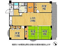セントラルハイツ淀 4SLDKの間取図画像