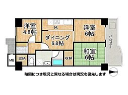 ルミエール四条 3DKの間取図画像