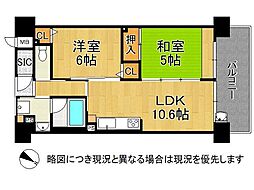 エイジングコート淀城公園 2LDKの間取図画像