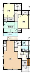 パルティール小郡A 3LDKの間取図画像