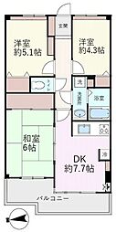 間取図画像 3DK