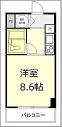 エクシール伊勢佐木 ワンルームの間取図画像