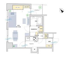スカーラ武蔵小山 1DKの間取図画像