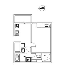 マツグママンション 1Kの間取図画像