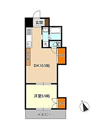 六郷東豊エステート 1DKの間取図画像
