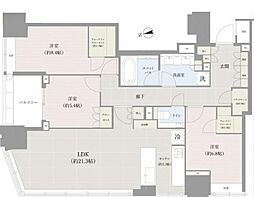 パークコート ザ・三番町ハウス 3LDKの間取図画像