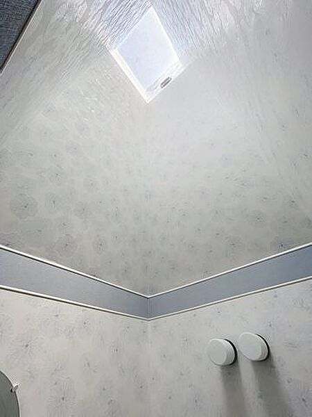 トイレ採光部分。天井高があります。