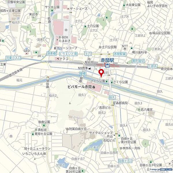 地図を拡大表示