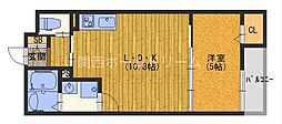 Gran avenir門真 3階1LDKの間取り