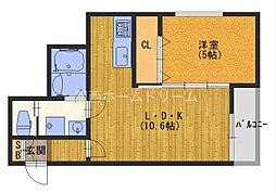 Gran avenir門真 1階1LDKの間取り